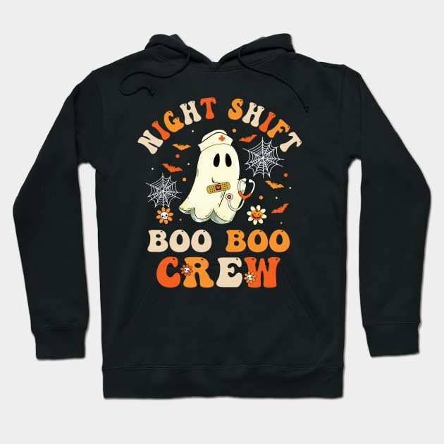 Night Shift Boo Boo Crew Doctor Nurse Ghost Halloween Hoodie by James Green